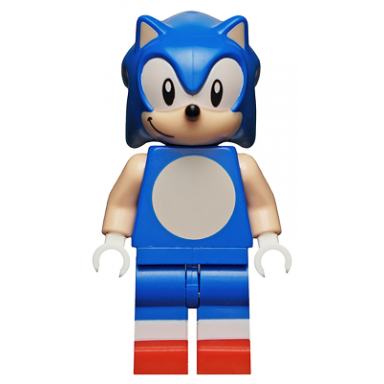 sonic the hedgehog - light nougat face and arms grin to right