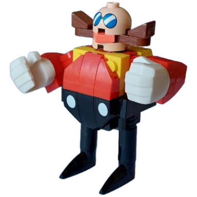 dr eggman doctor ivo robotnik with stickers - brick built