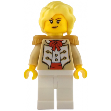 camilla - admirals daughter tan coat white legs pearl gold epaulettes