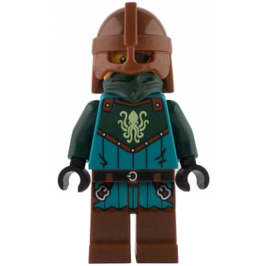 kraken warrior - male reddish brown helmet eye patch