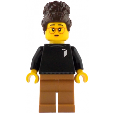 lego ideas designer - female black sweater with lego ideas logo medium nougat legs