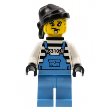 xtreme stunts brickster henchman with medium blue overalls 1 with neck bracket