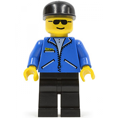jacket blue - black legs black cap