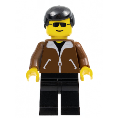 jacket brown - black legs black male hair