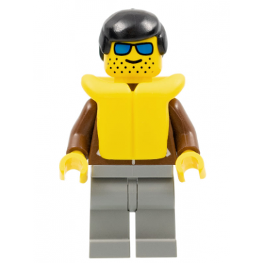 jacket brown - light gray legs black male hair life jacket