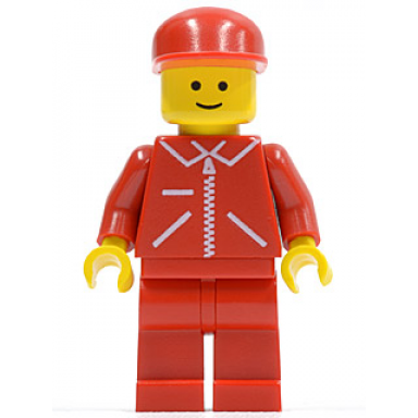 jacket red with zipper - red arms - red legs red cap