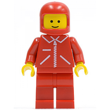 jacket red with zipper - red arms - red legs red classic helmet