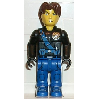 jack stone - black jacket blue legs blue sash