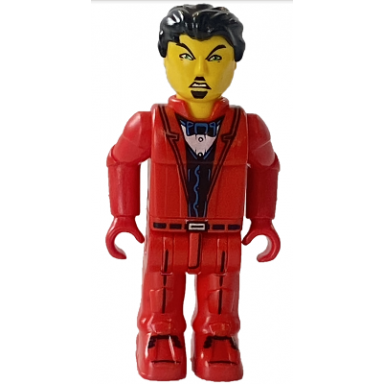 bank robber with red legs and black hair