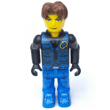 jack stone - black jacket blue legs blue vest