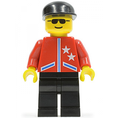 jacket 2 stars red - black legs black cap