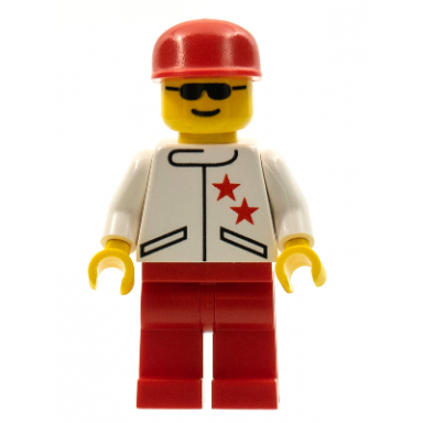 jacket 2 stars white - red legs red cap