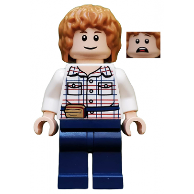 gray mitchell - white shirt dark blue legs