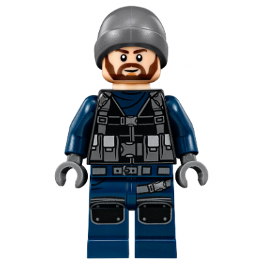 acu guard - male dark bluish gray beanie light nougat head
