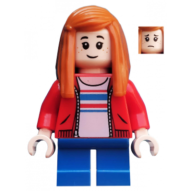 maisie lockwood - red jacket dark orange hair