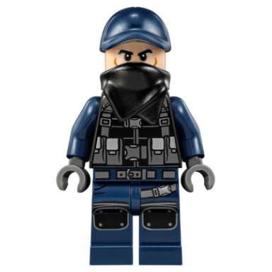 acu guard - male dark blue cap light nougat head black bandana
