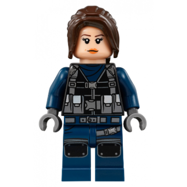 acu guard - female dark brown hair light nougat head
