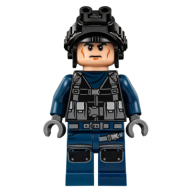 acu guard - male black aviator cap with black night vision goggles light nougat head