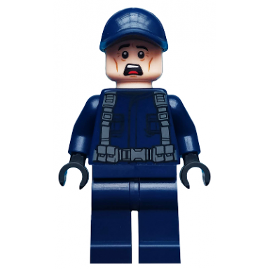 acu guard - male dark blue cap light nougat head scared