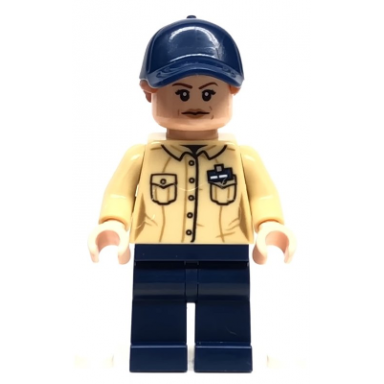park worker - female tan shirt dark blue legs and cap