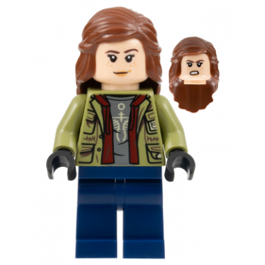 maisie lockwood - olive green jacket reddish brown hair