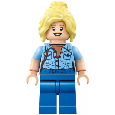 dr ellie sattler - bright light blue shirt