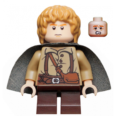 samwise gamgee sam - dark brown legs dark bluish gray cape