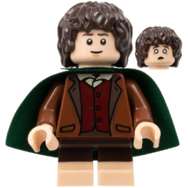 frodo baggins - reddish brown jacket light nougat feet dark green cape