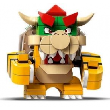 bowser - tan tile round 1 x 1 quarter on nose