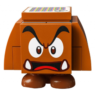 goomba dark bluish gray interior pieces - angry open mouth