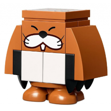 monty mole - face on 1 x 2 brick