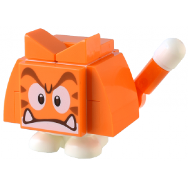 cat goomba - angry closed mouth super mario series 6 character only