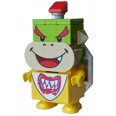 bowser jr - 1 lime brick 1 x 1 1 red brick 1 x 1