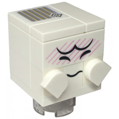 boo - closed mouth brick round 2 x 2 with axle hole stand