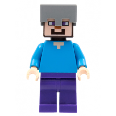 steve - dark purple legs flat silver helmet