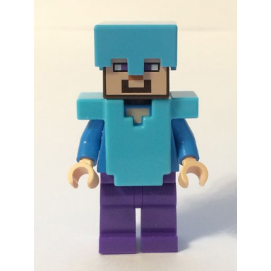 steve - dark purple legs medium azure helmet and armor
