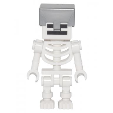 skeleton minecraft - flat silver helmet