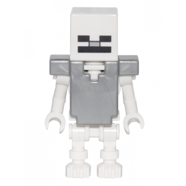 skeleton minecraft - flat silver armor