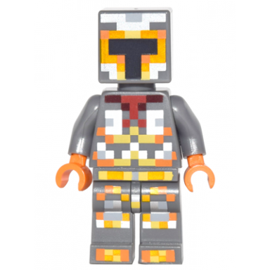minecraft skin 1 - pixelated yellow and orange armor