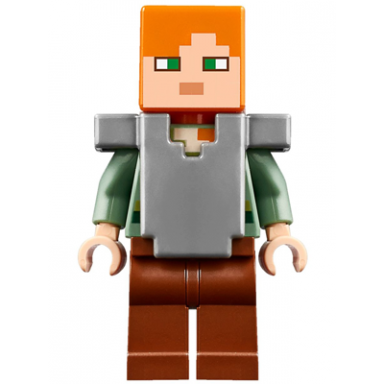 alex - reddish brown legs flat silver armor
