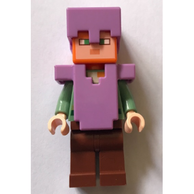 alex - reddish brown legs medium lavender helmet and armor