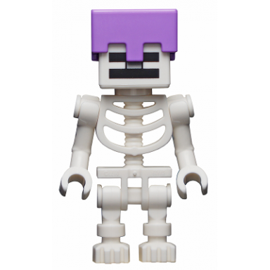 skeleton minecraft - medium lavender helmet