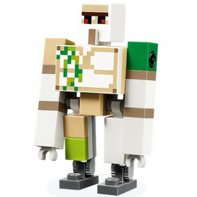 iron golem - brick and pin arm attachments dark bluish gray feet