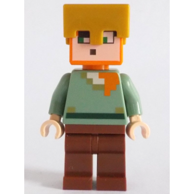 alex - reddish brown legs pearl gold helmet
