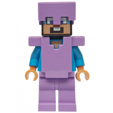 steve nougat - medium lavender legs helmet and armor dark azure around eyes