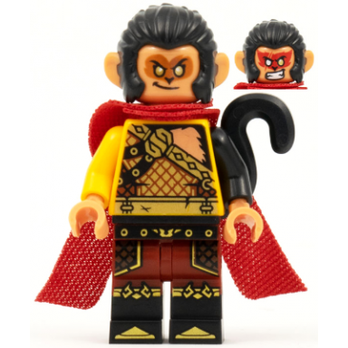 evil macaque - gold and dark red amor red cape