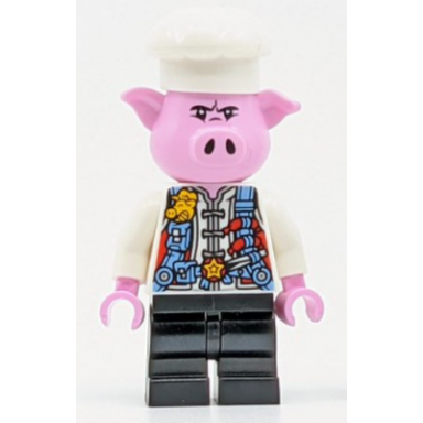 pigsy - medium blue utility harness with star buckle black medium legs