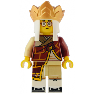 mr tang - dark red robe gold headdress