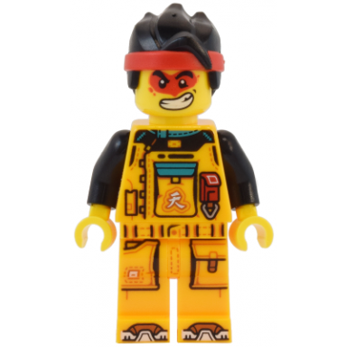 monkie kid - bright light orange racing suit