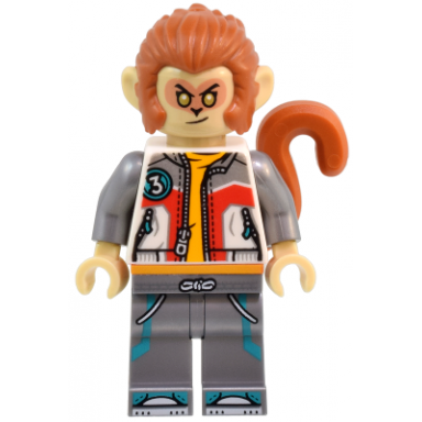 monkey king - white jacket flat silver legs